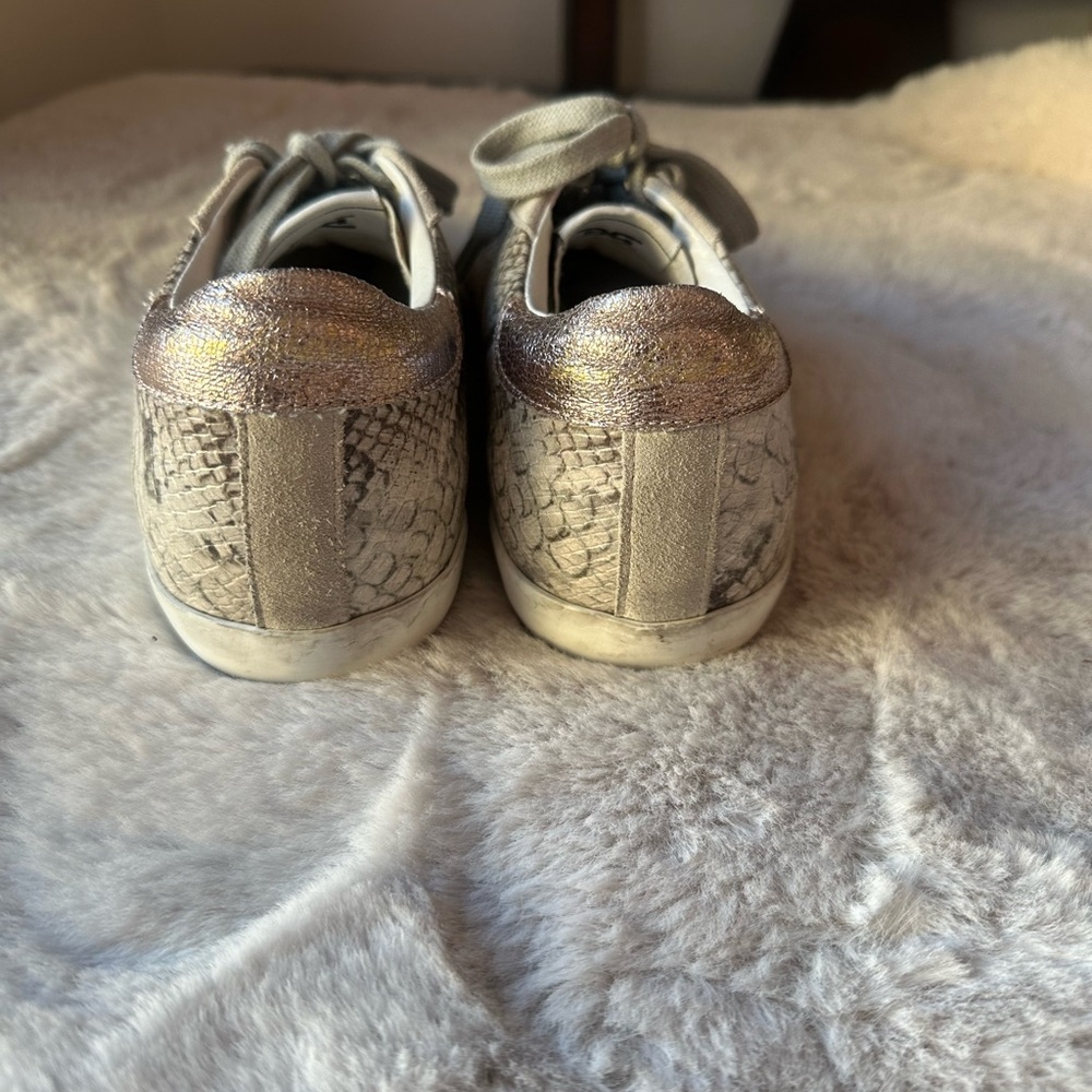 Sam Edelman Snakeskin Pattern Sneakers - Gray and White - Picture 7 of 15